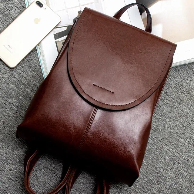 UrbanChic Backpack - Trendy Leather Backpack for Women