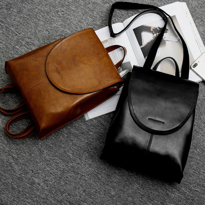 UrbanChic Backpack - Trendy Leather Backpack for Women