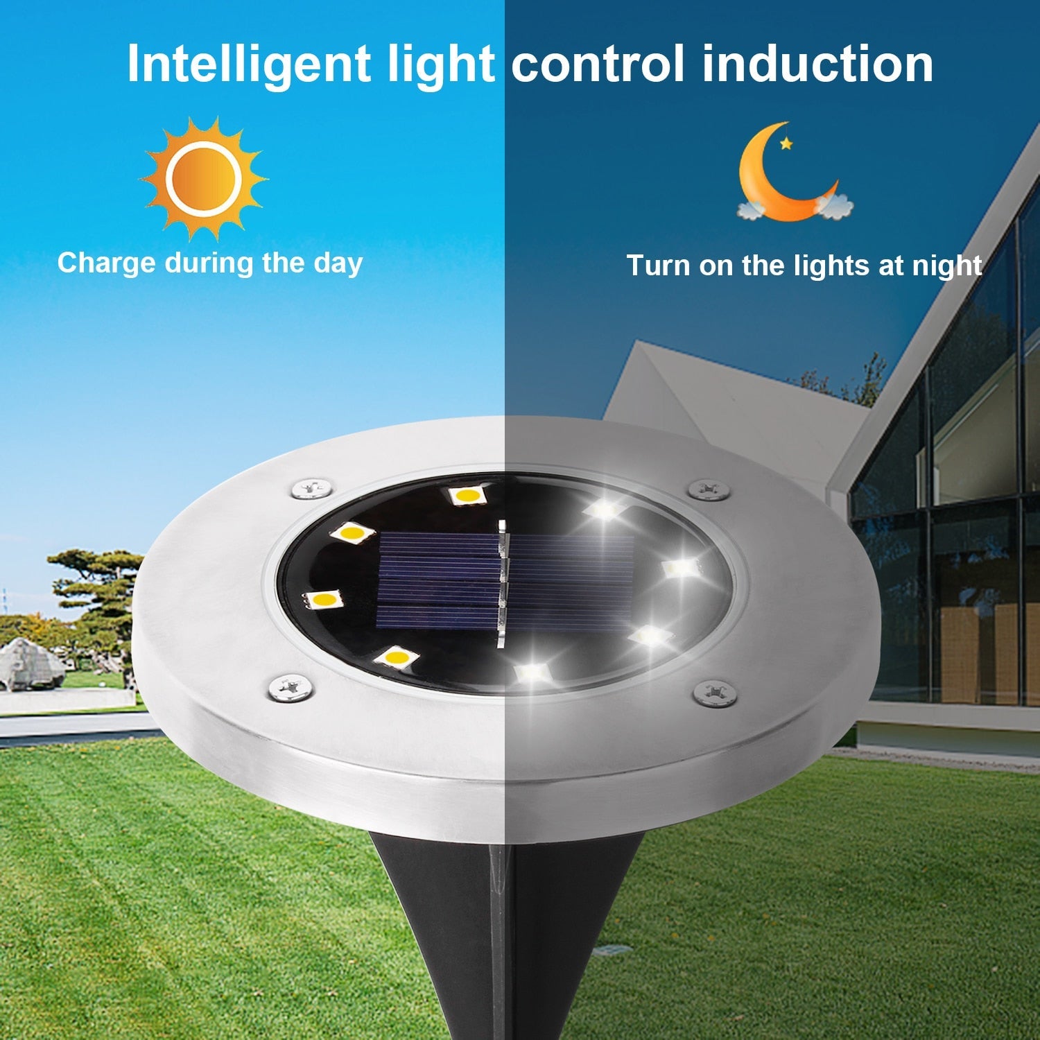 Wireless LED Solar Garden Lamps Deluxe