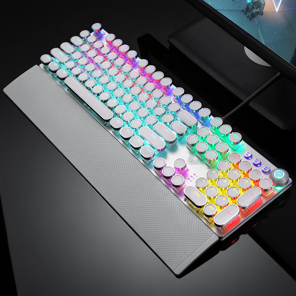 PunkType Mechanical Keyboard - RGB Backlit Keyboard for Work and Gaming