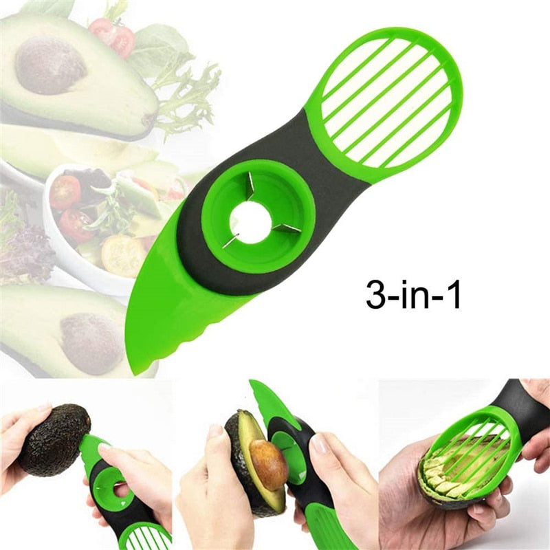 3-in-1 Avocado Slicer - Cutter, Pitter & Scooper