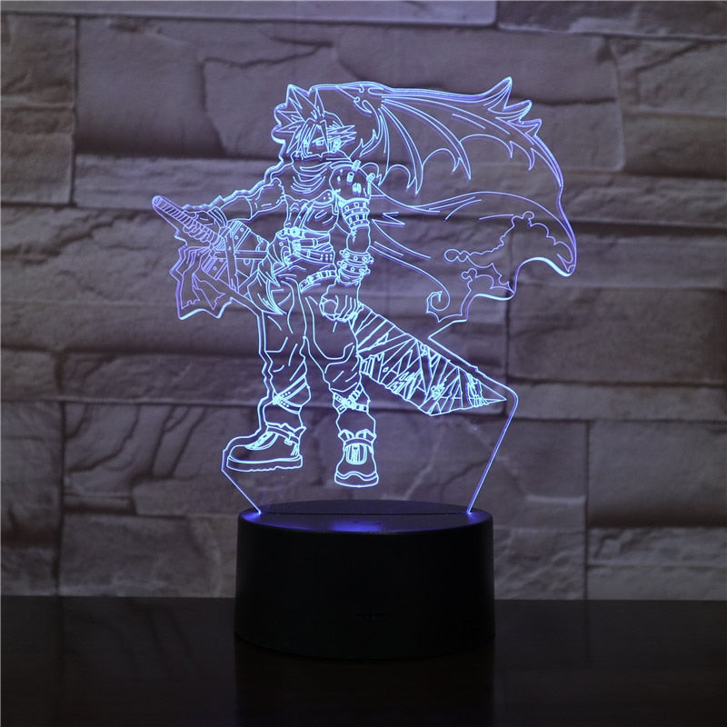 Final Fantasy 3D Lamp - Color-Changing Night Light