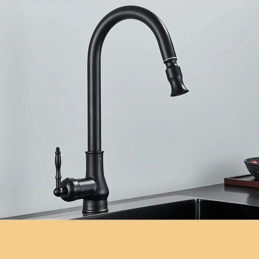 HeritageFlow - Antique Brass Kitchen Faucet