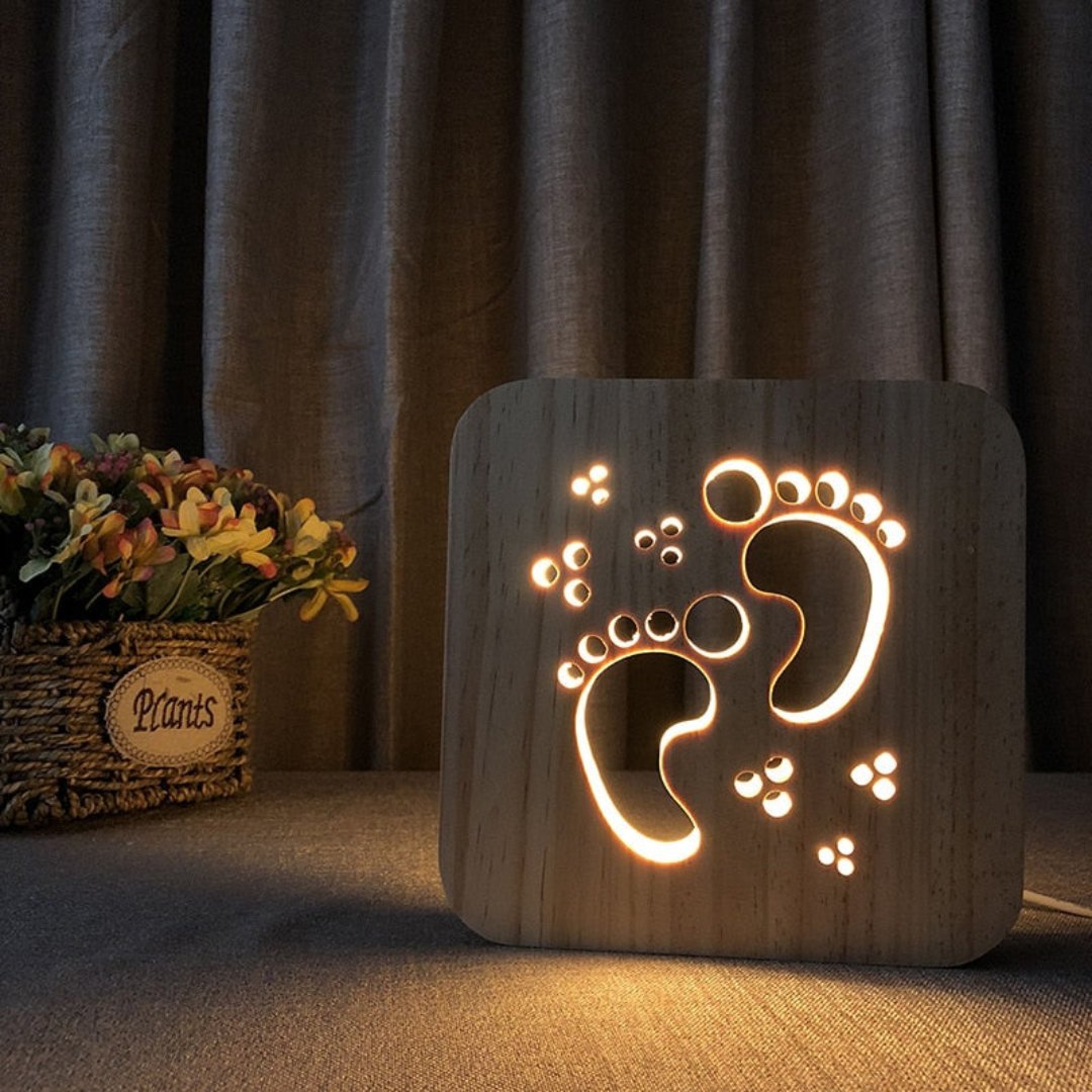 DesignLight Wood Lamp - Cozy Animal Table Light