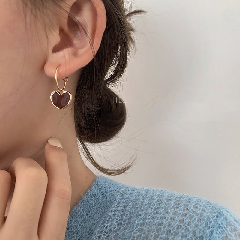 Amore - Little Red Hearts Earrings for Women