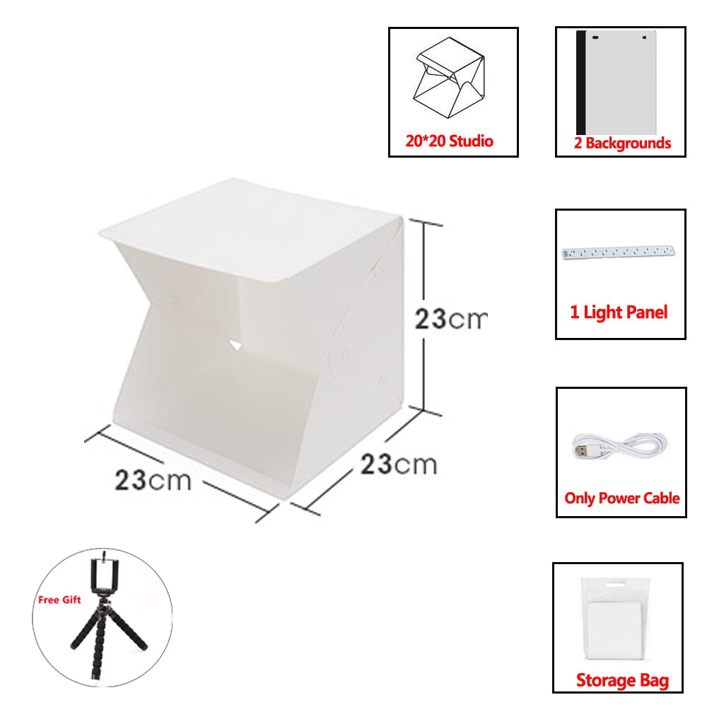 Photo Studio Lightbox - Portable LED Light Tent