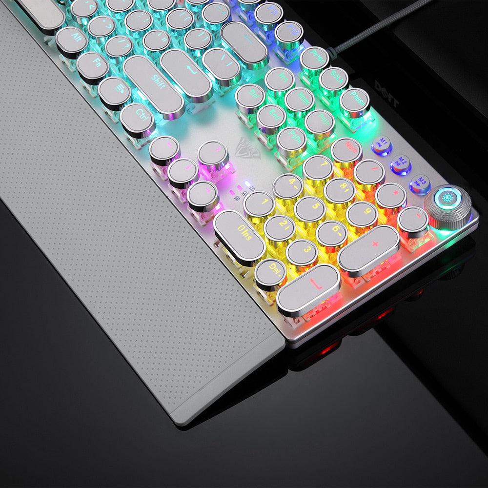 PunkType Mechanical Keyboard - RGB Backlit Keyboard for Work and Gaming