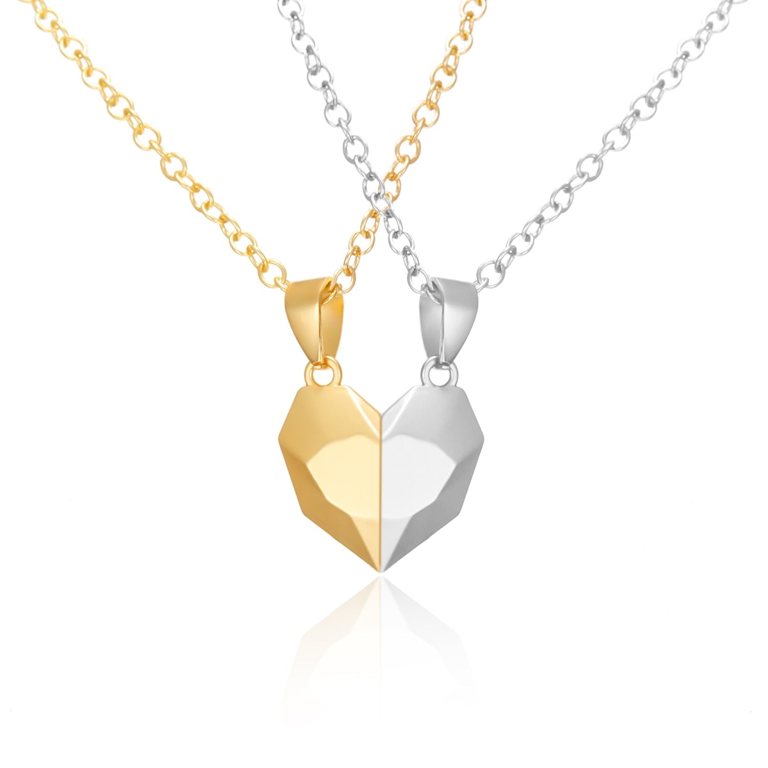 Couple Necklace Set - 2-in-1 Matching Pendants