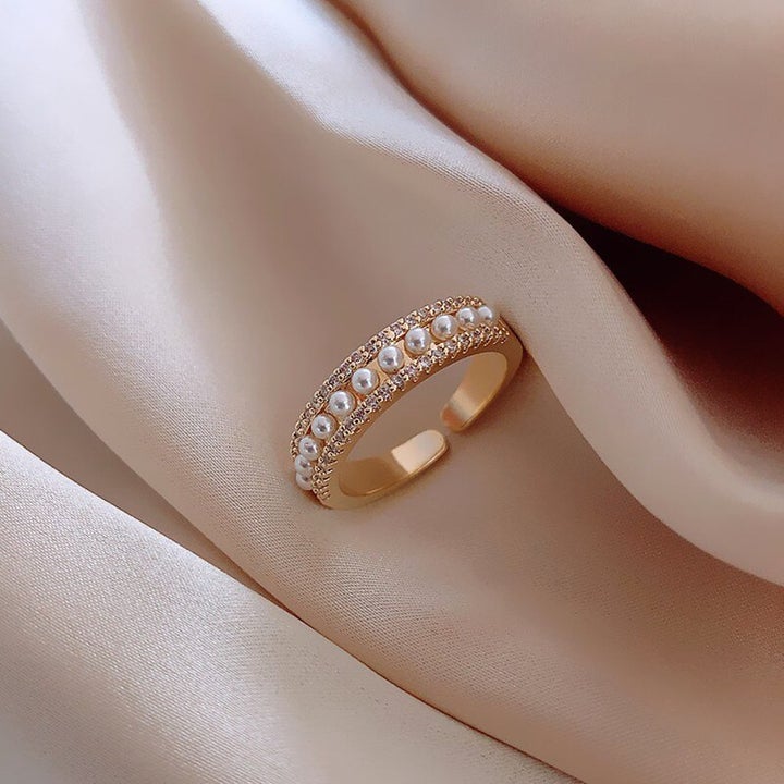 Martina - Gold Pearl Ring for Women