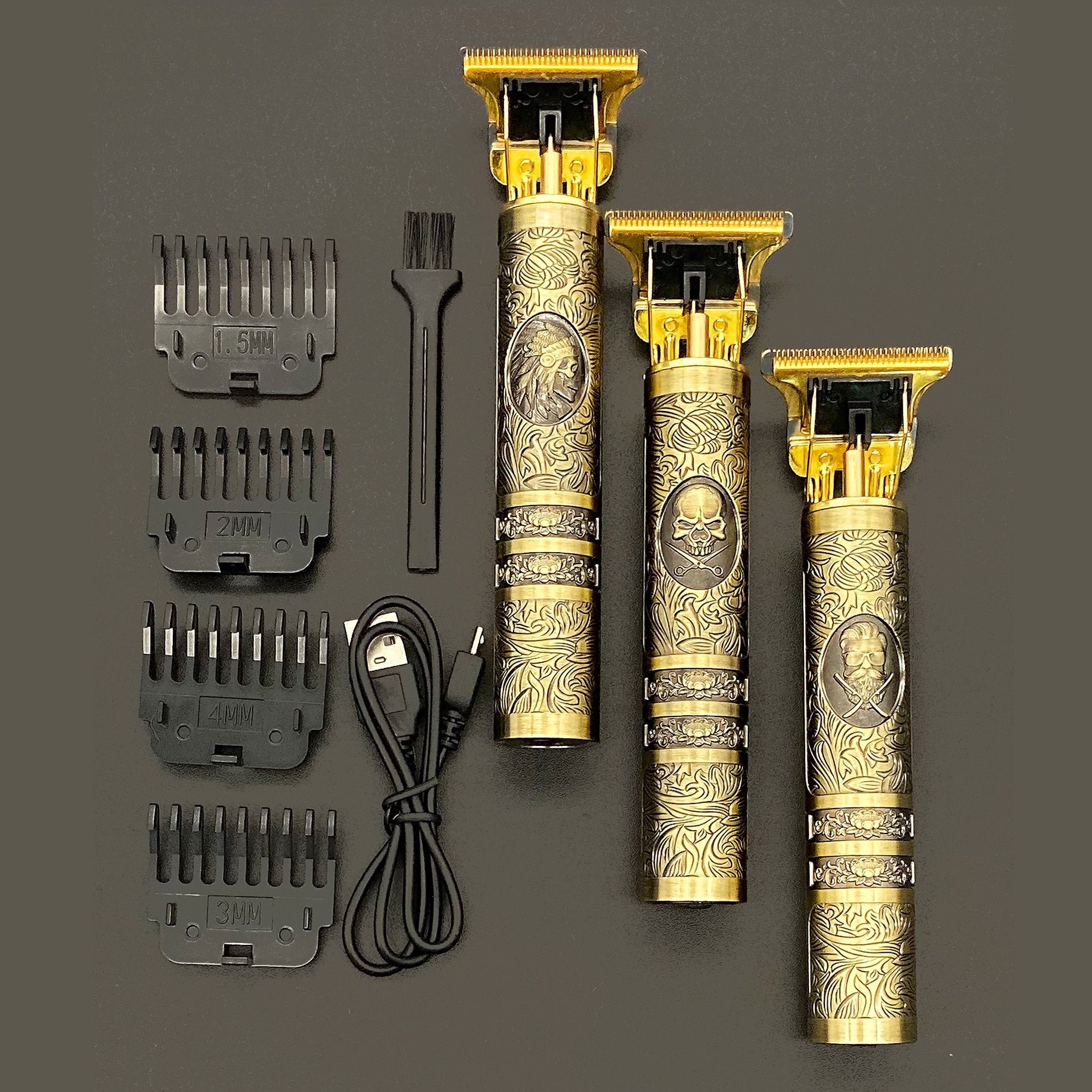 SkullTrim - Rechargeable Beard Trimmer with Guards