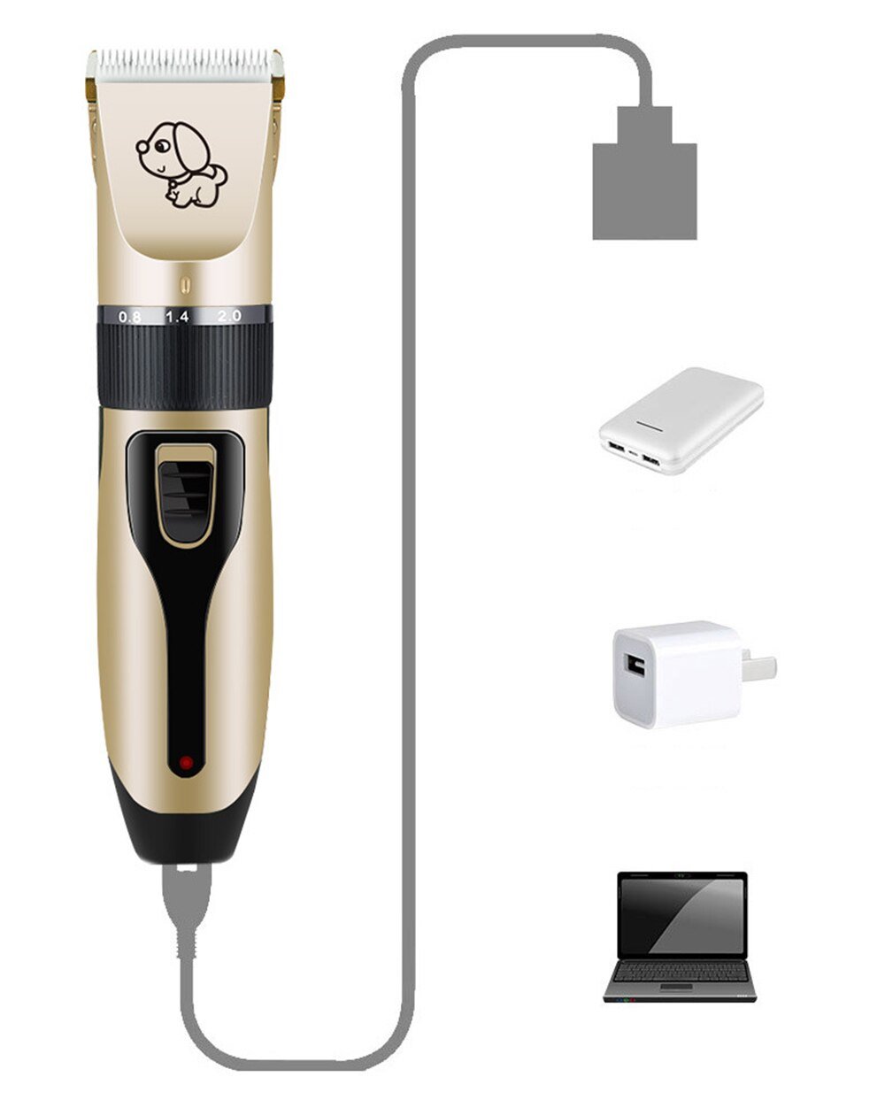 Pett Groomer - Cordless Dog Trimmer and Brush