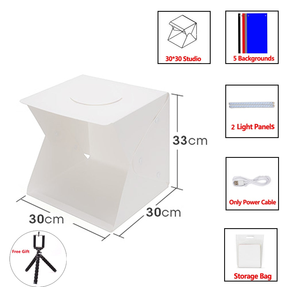 Photo Studio Lightbox - Portable LED Light Tent