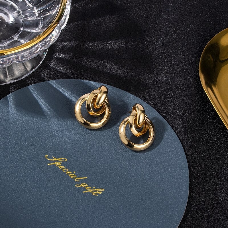 Celestyn Gold Earrings - Elegant Minimalist Style