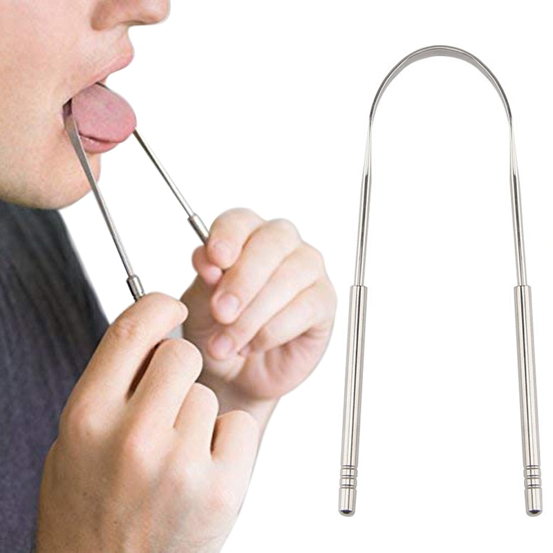 ScrapeMaster Stainless Steel Tongue Scraper