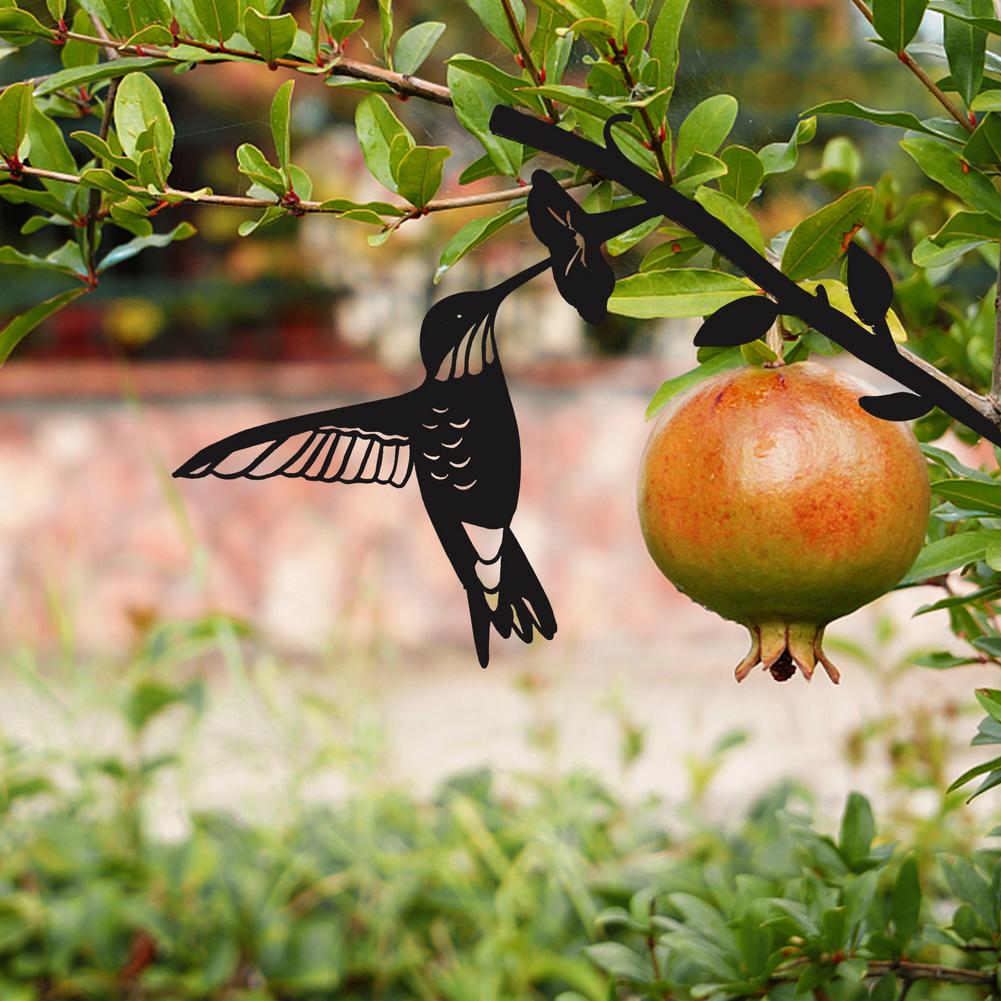 FeatherGlow Garden Art - Metal Bird Ornament for the Garden