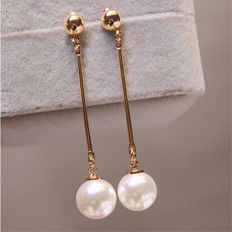 Celine Pearl Drop Earrings - Elegant Handwoven Pearls