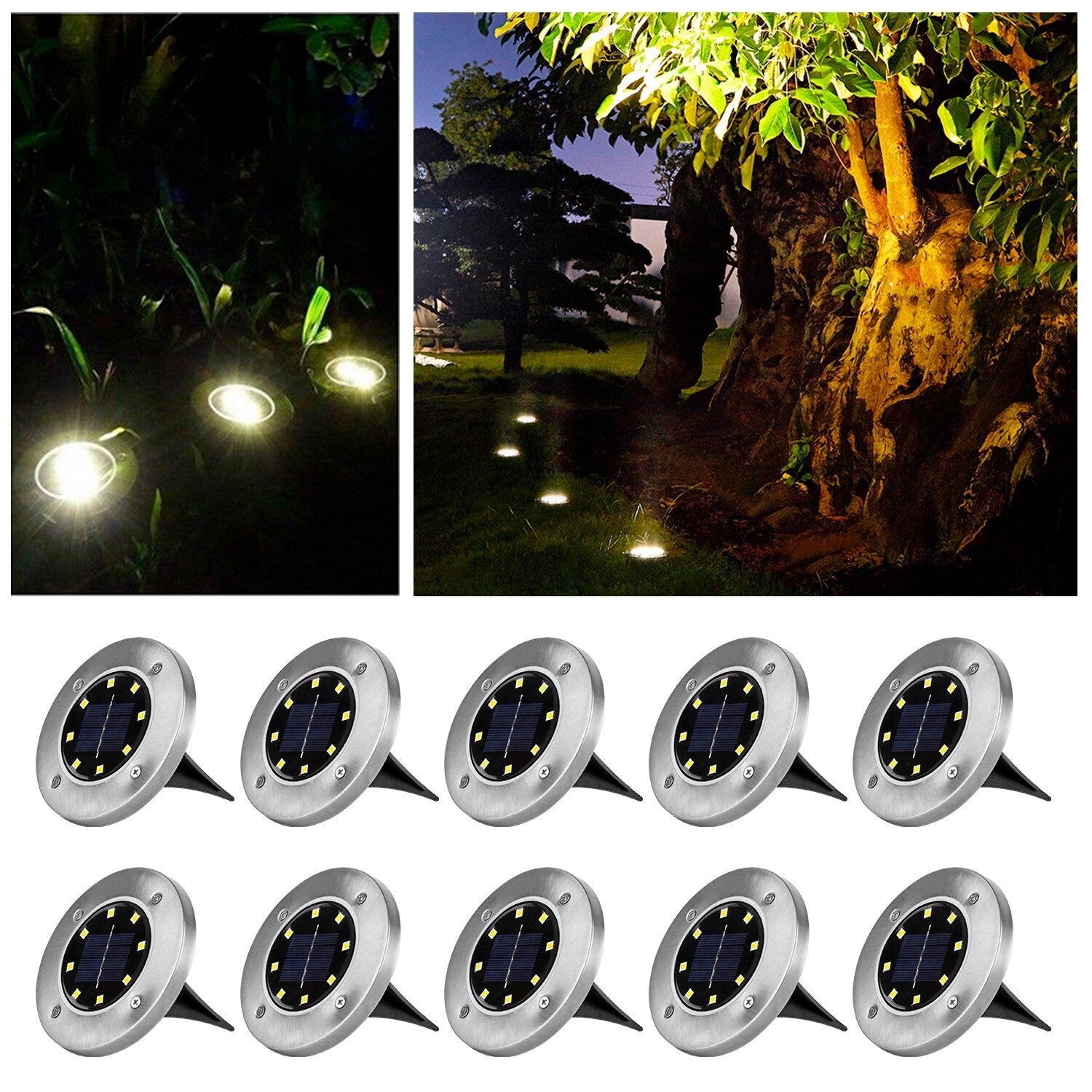Wireless LED Solar Garden Lamps Deluxe