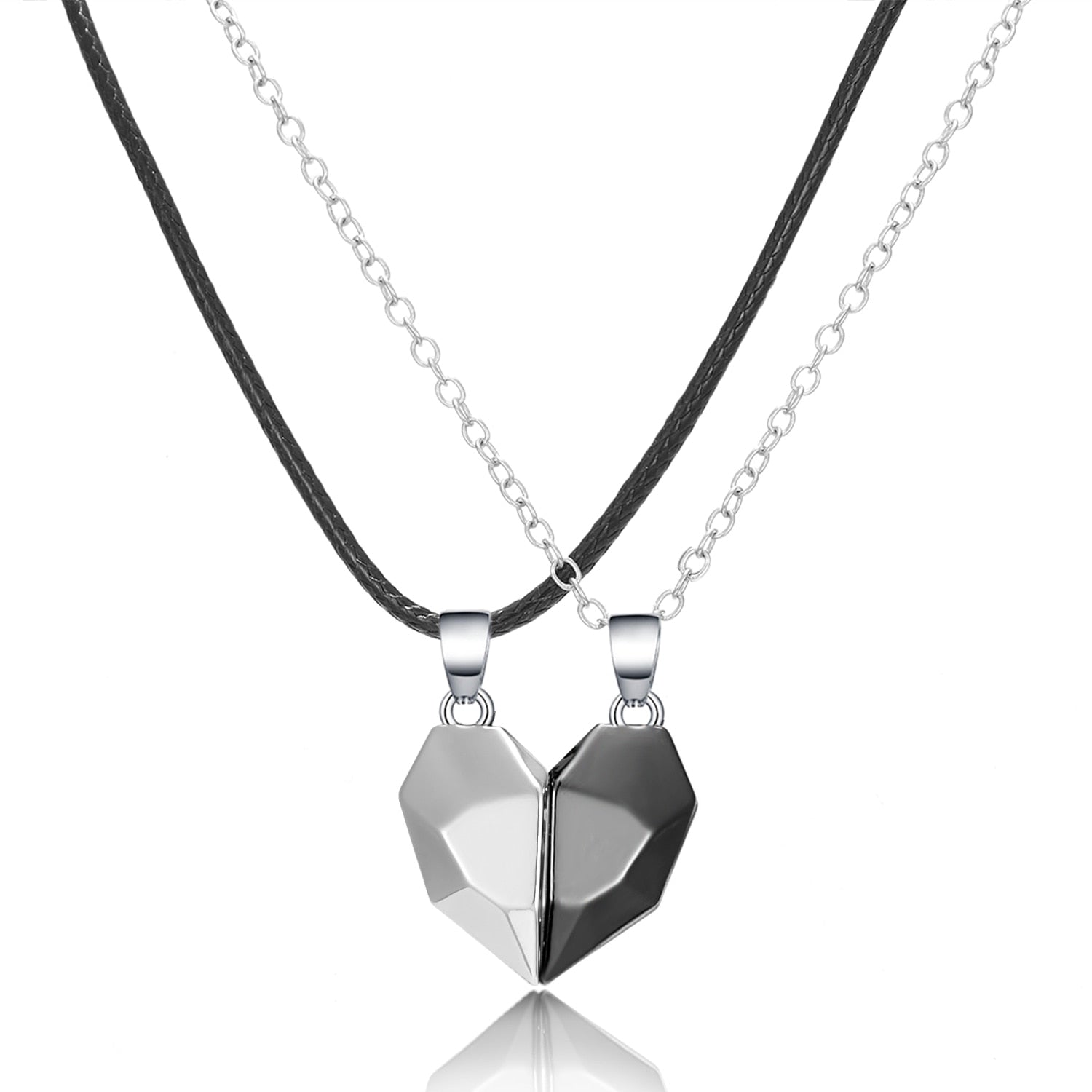 Couple Necklace Set - 2-in-1 Matching Pendants