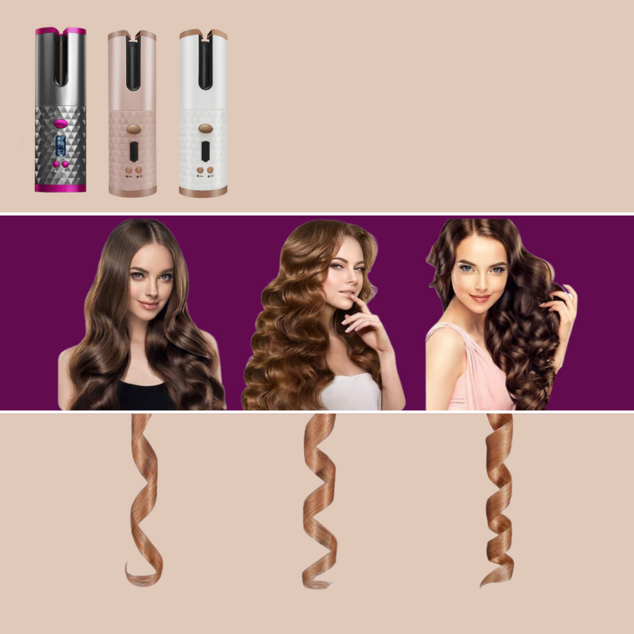 Cordless Hair Curler - Auto Curling Wand