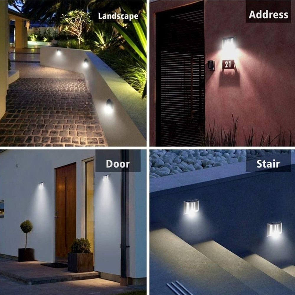 Wireless LED Solar Wall Lamps Deluxe
