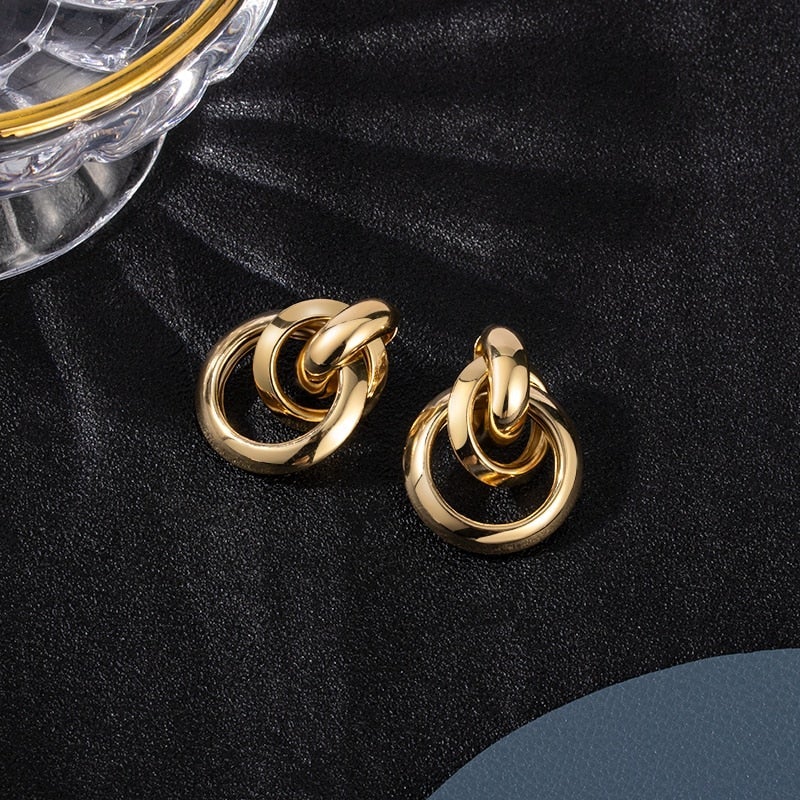 Celestyn Gold Earrings - Elegant Minimalist Style