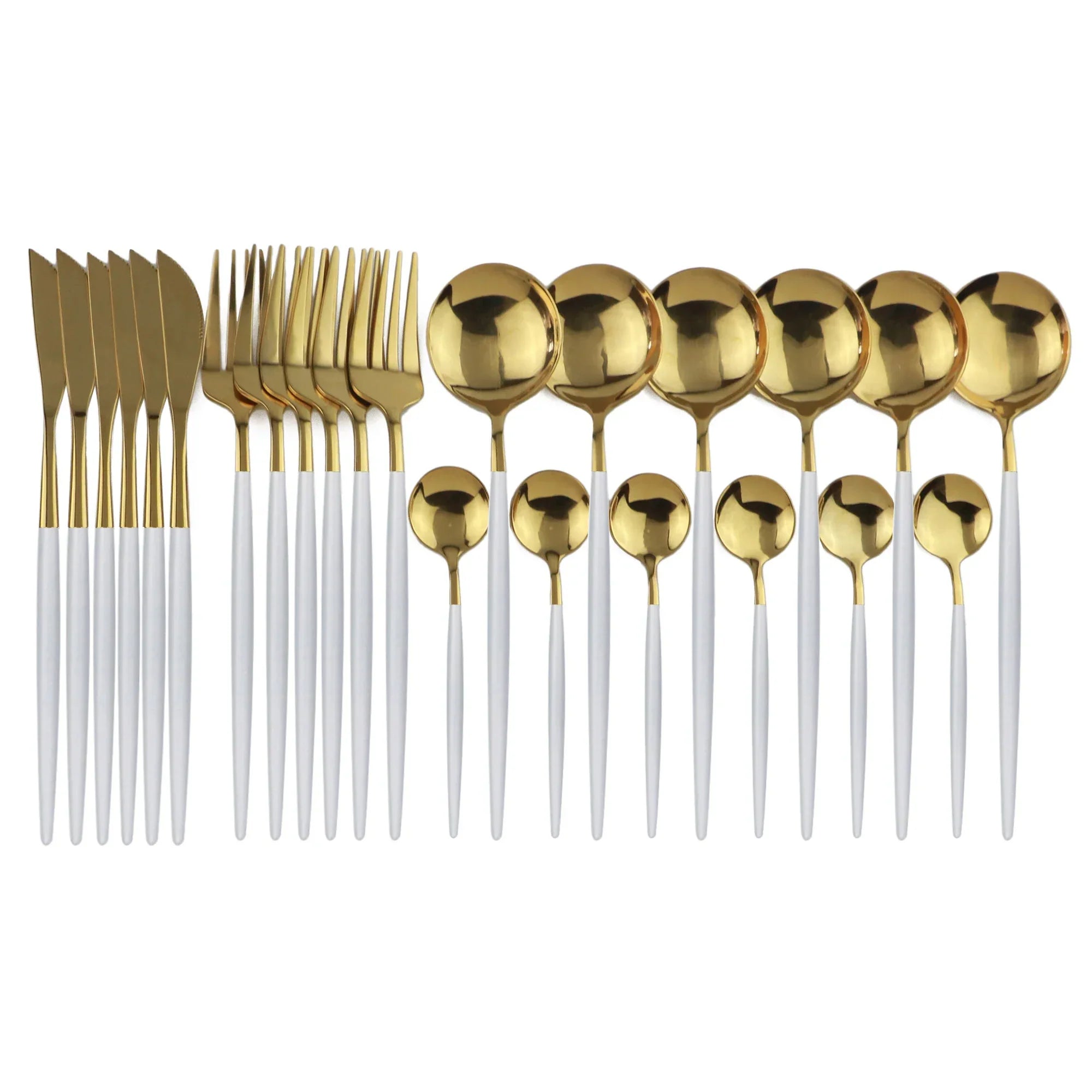 Luxe Black-Gold Stainless Cutlery Set