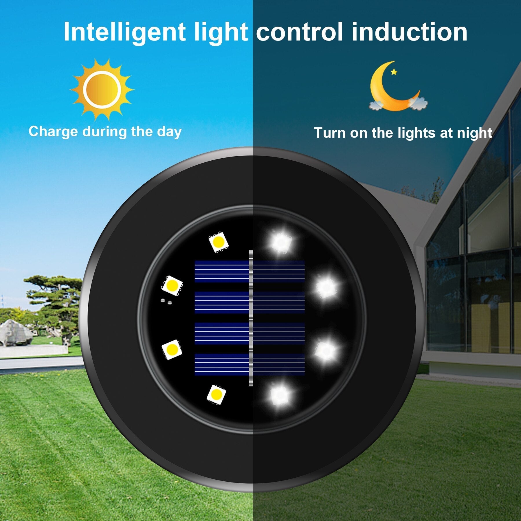 LED Solar Garden Lamps Deluxe - Black Edition