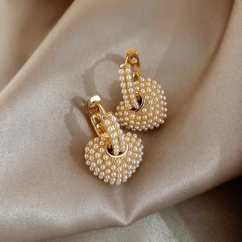 Anne - Gold Pearl Earrings for Women