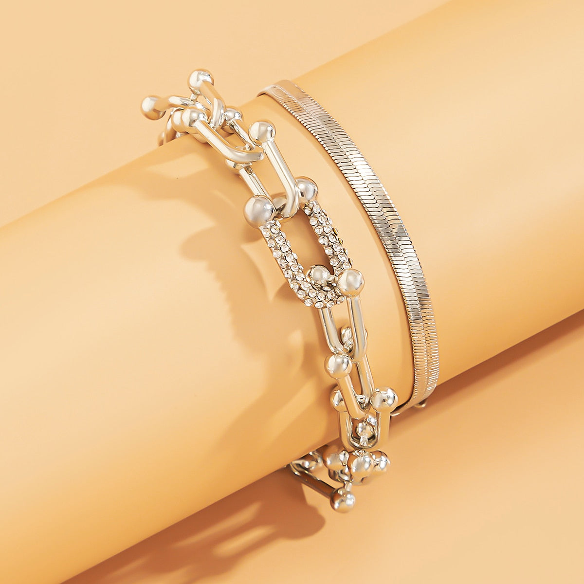 Bracelet Duo - 2-Piece Set in Gold or Silver