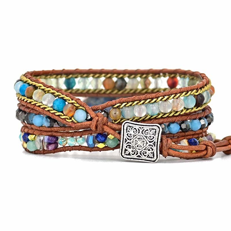 Soraya - Turquoise Hamsa Wrap Bracelet for Women