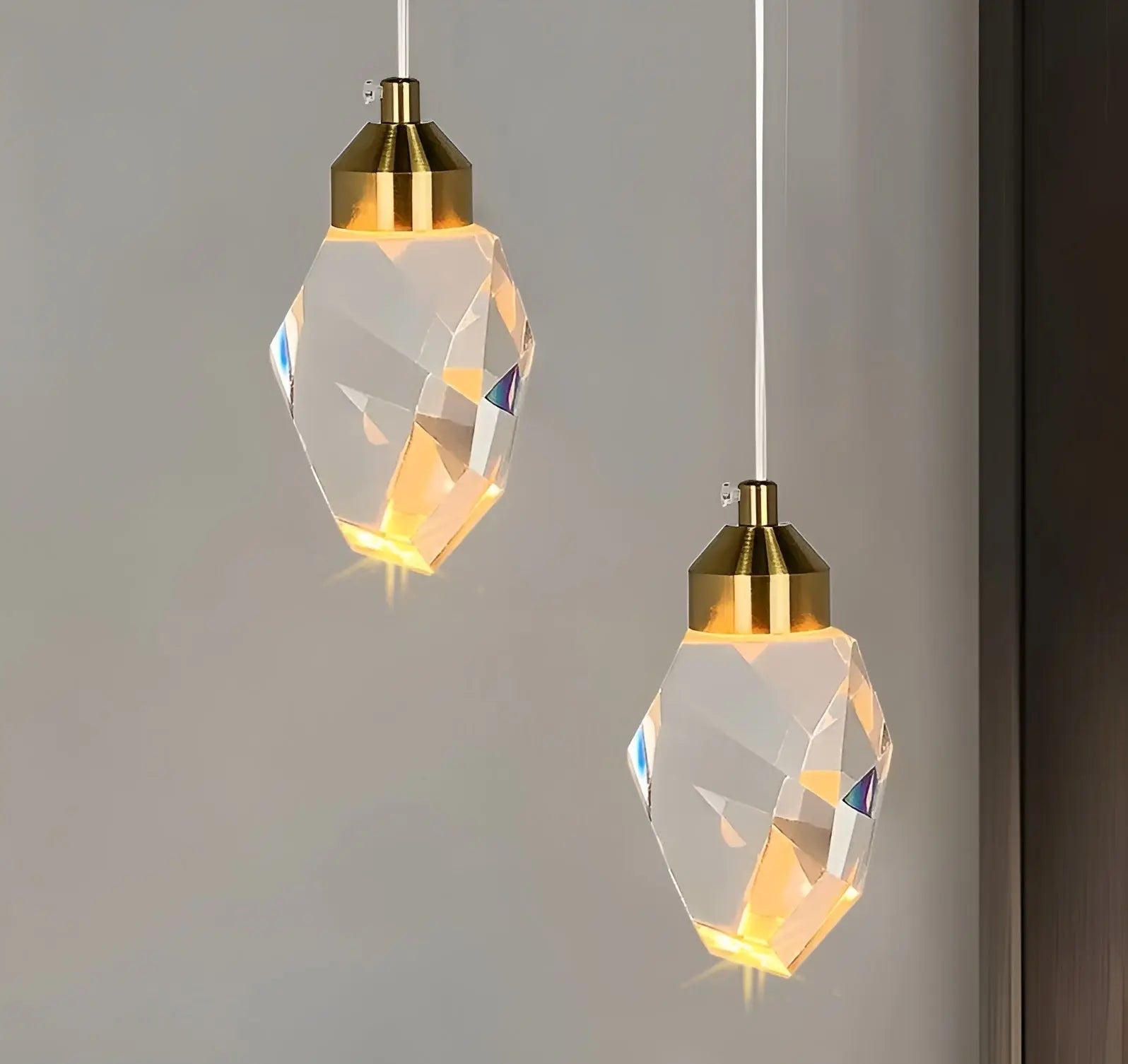 Crystal LED Pendant Lamp - Crystal Hanging Ceiling Light