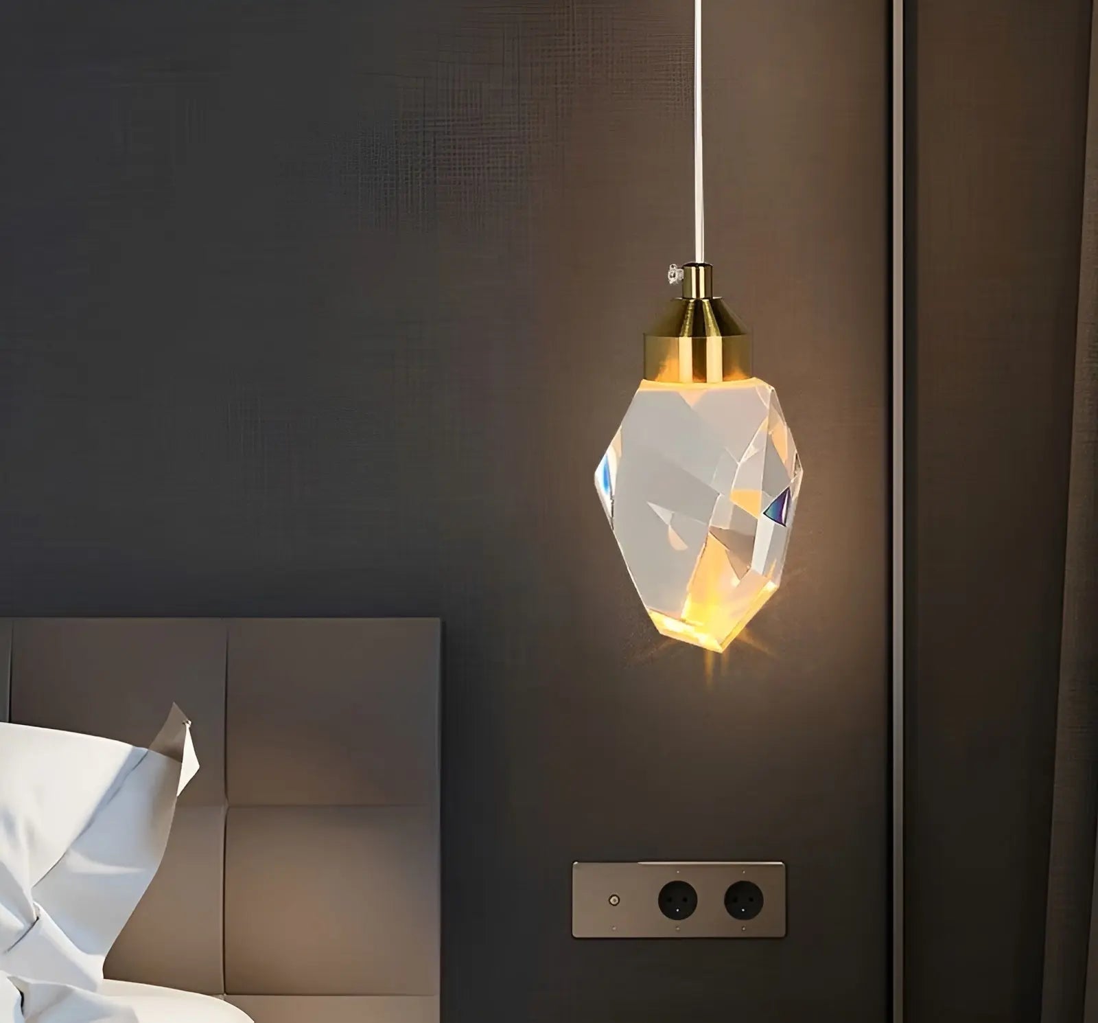 Crystal LED Pendant Lamp - Crystal Hanging Ceiling Light