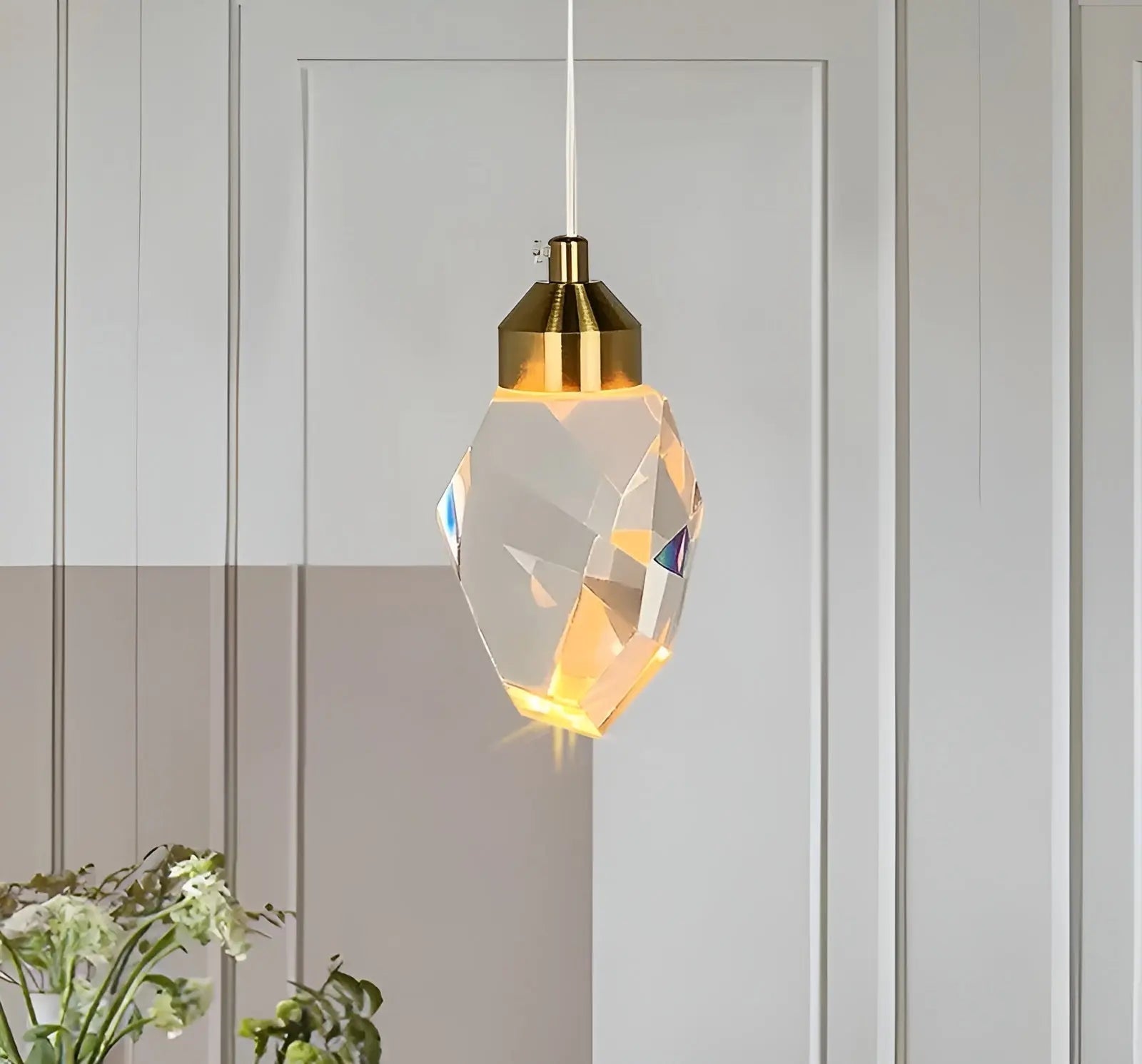 Crystal LED Pendant Lamp - Crystal Hanging Ceiling Light