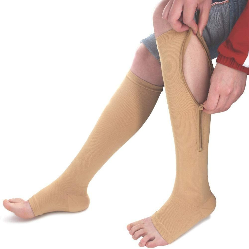 SupportEase Zip-Up Compression Socks