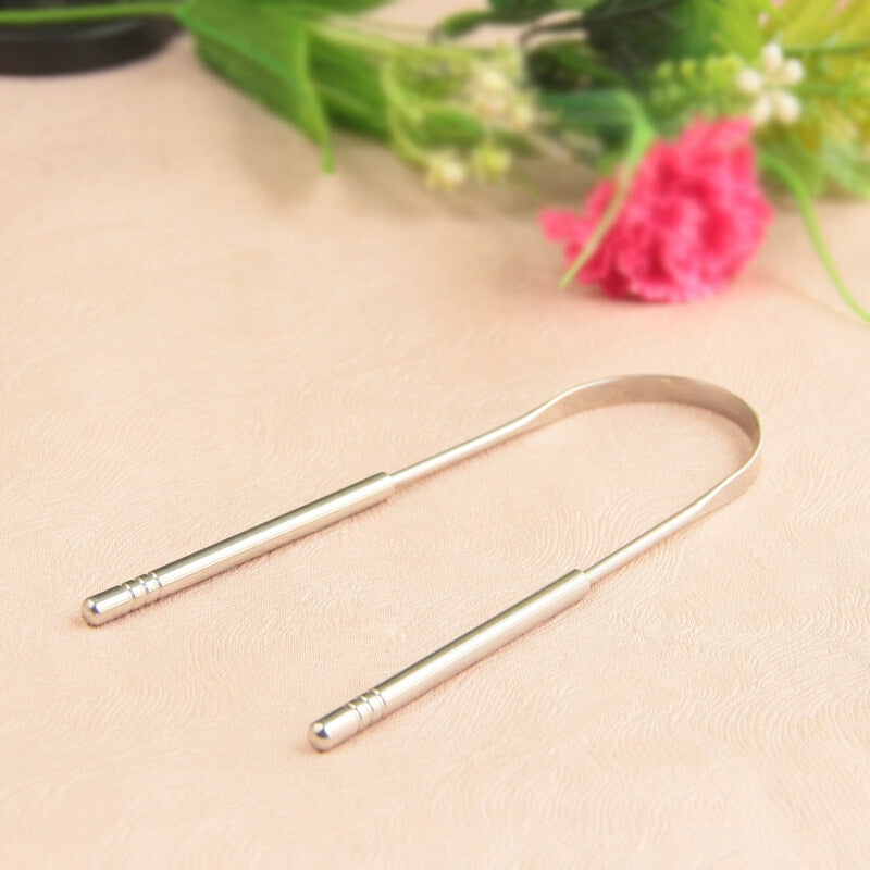 ScrapeMaster Stainless Steel Tongue Scraper