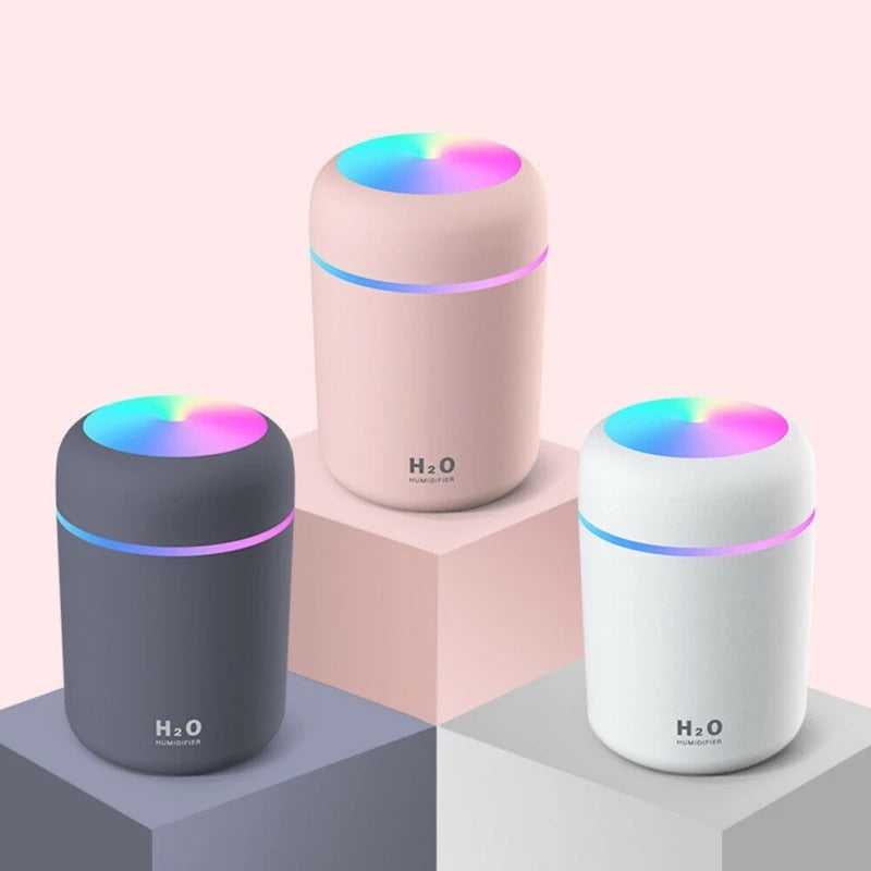 AquaMist Humidifier - Colorful 3-in-1 Aroma Diffuser and Night Light