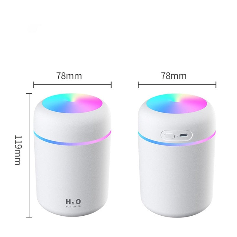 AquaMist Humidifier - Colorful 3-in-1 Aroma Diffuser and Night Light
