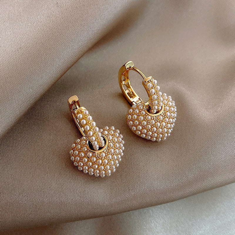 Anne - Gold Pearl Earrings for Women