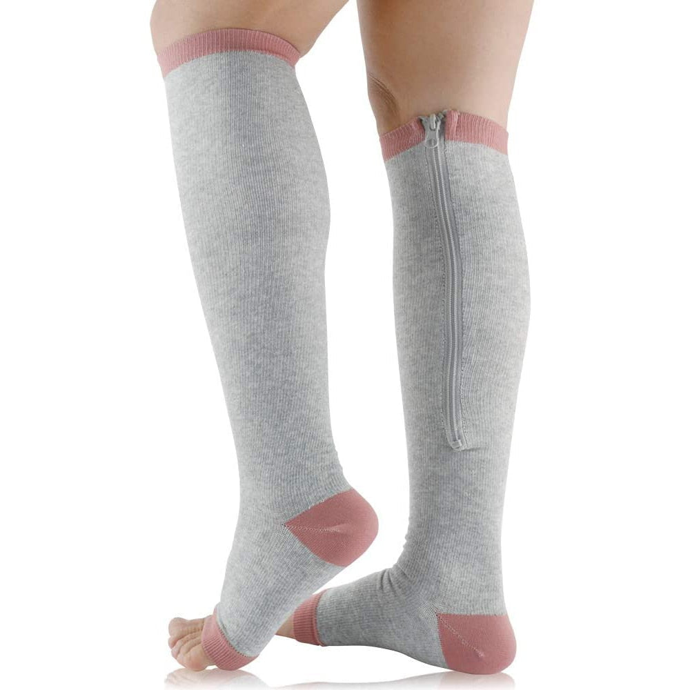 SupportEase Zip-Up Compression Socks