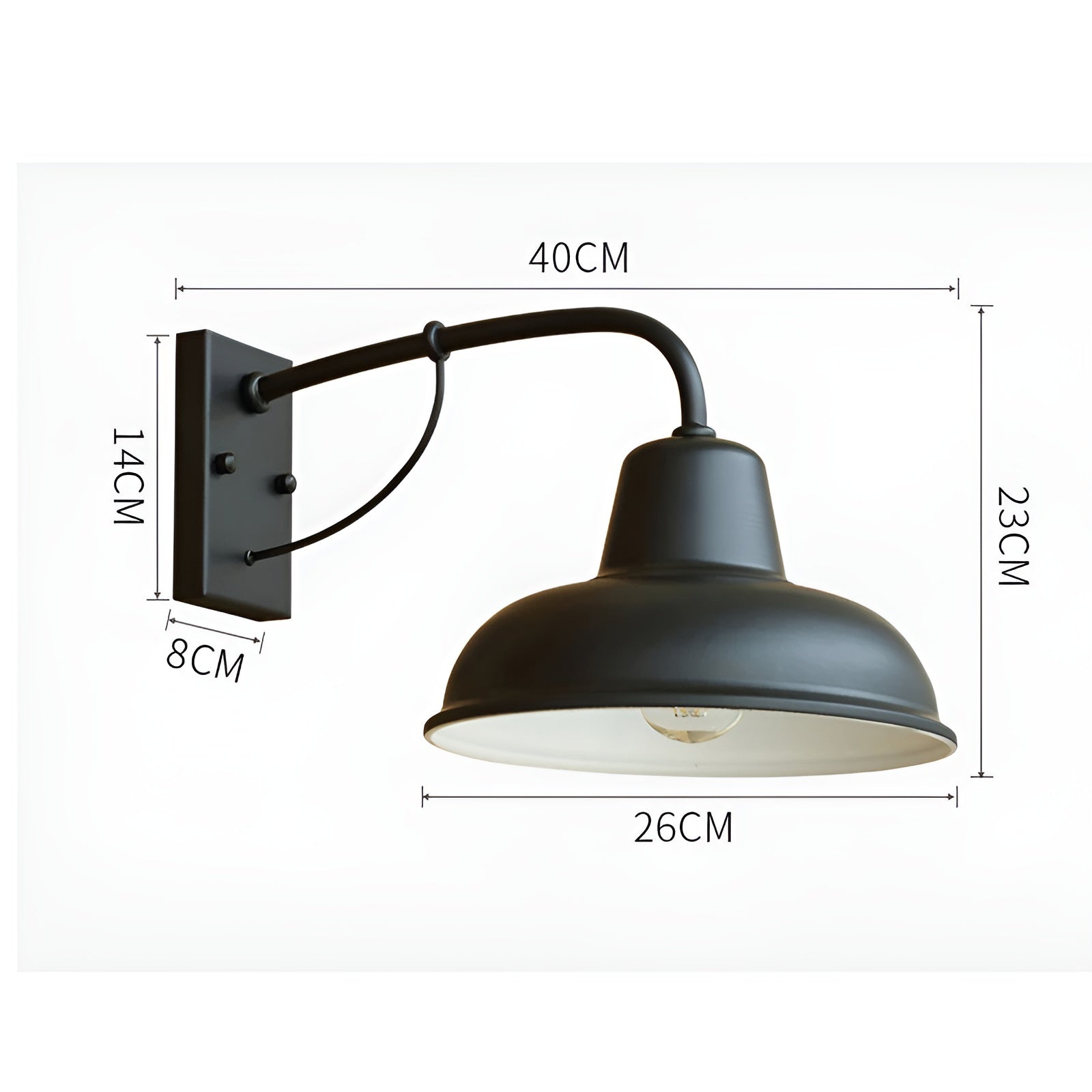 Vintage Barn Wall Lamp - Industrial Sconce Light