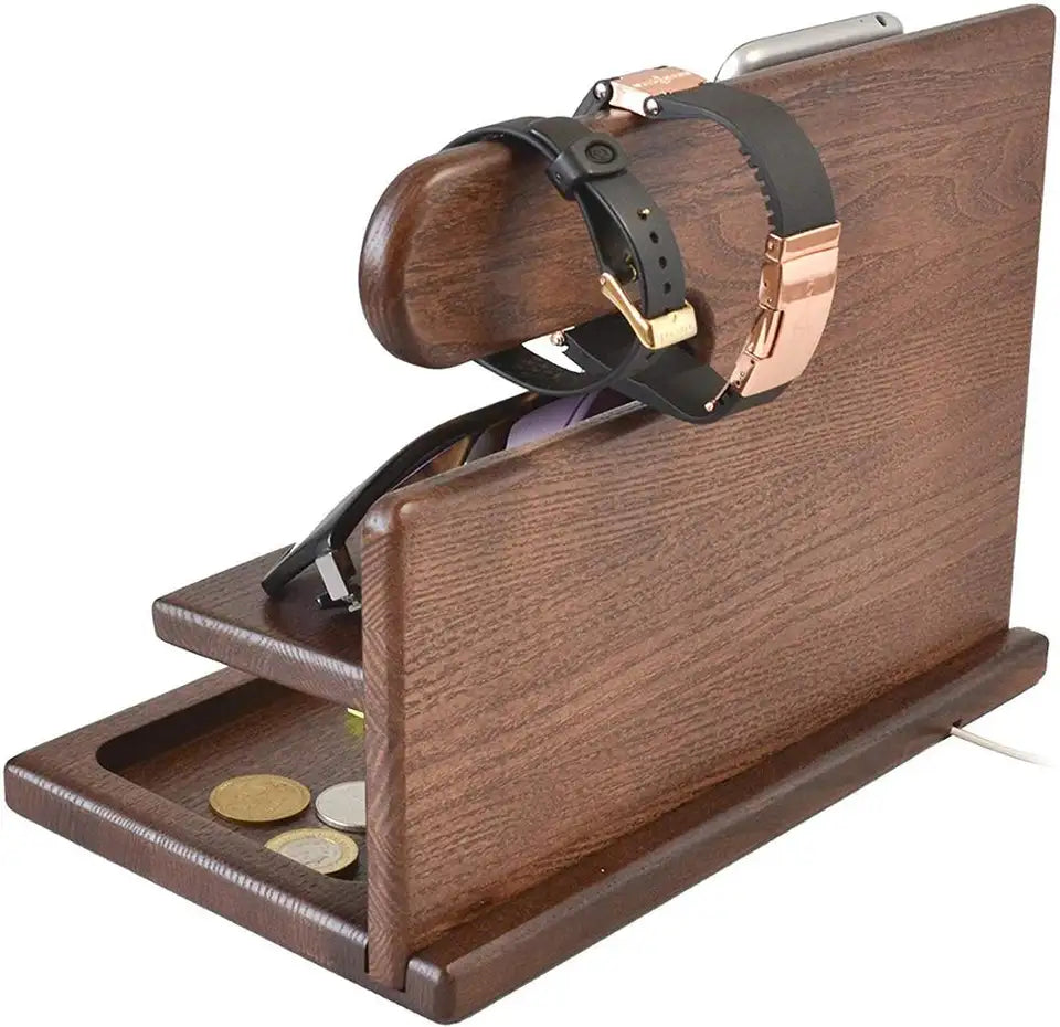WoodDock – Stylish Wooden Desk Organiser