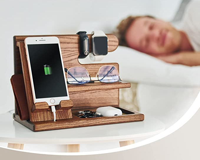 WoodDock – Stylish Wooden Desk Organiser
