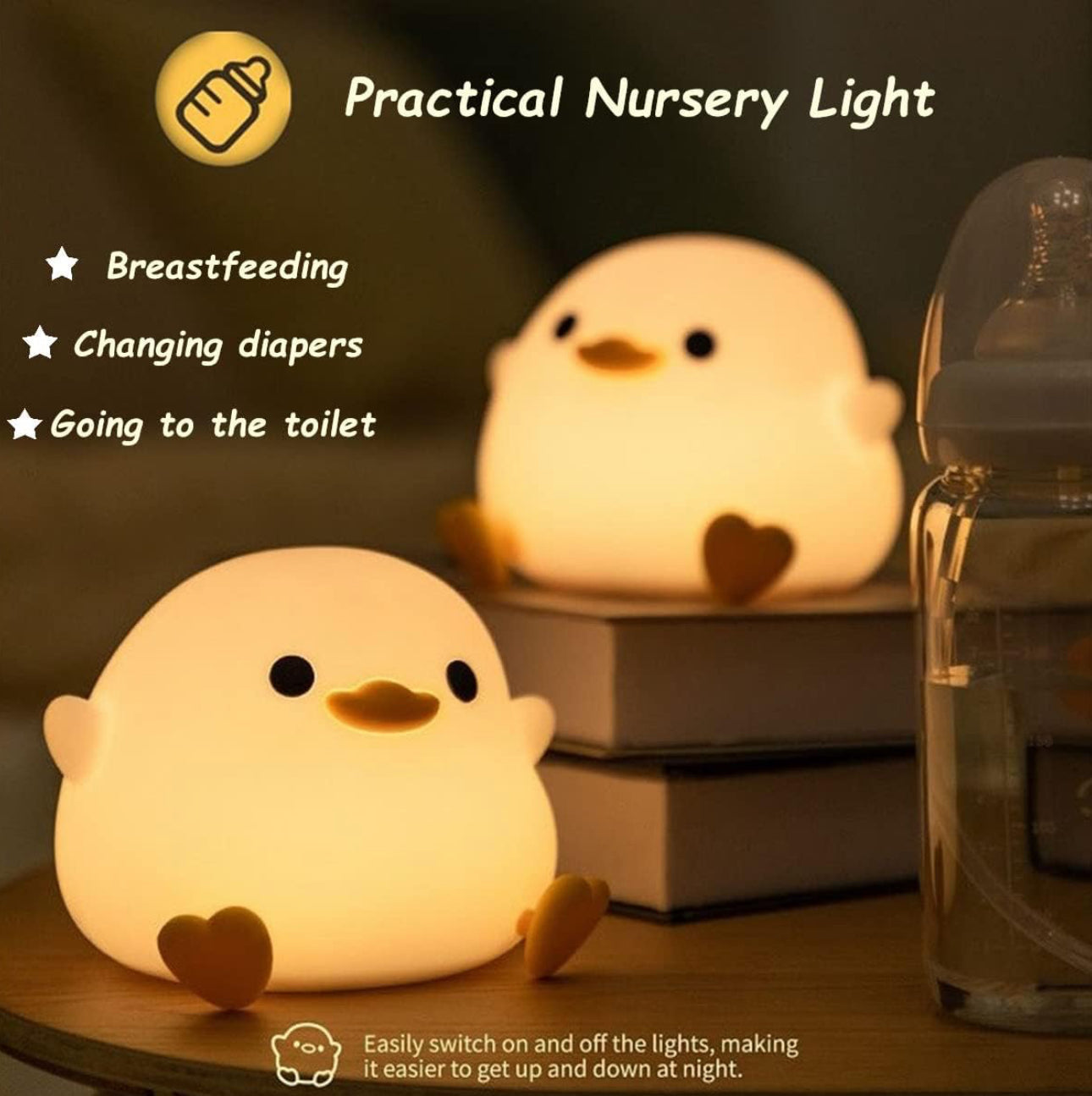 DuckieDream LED Night Light - Silicone Duck