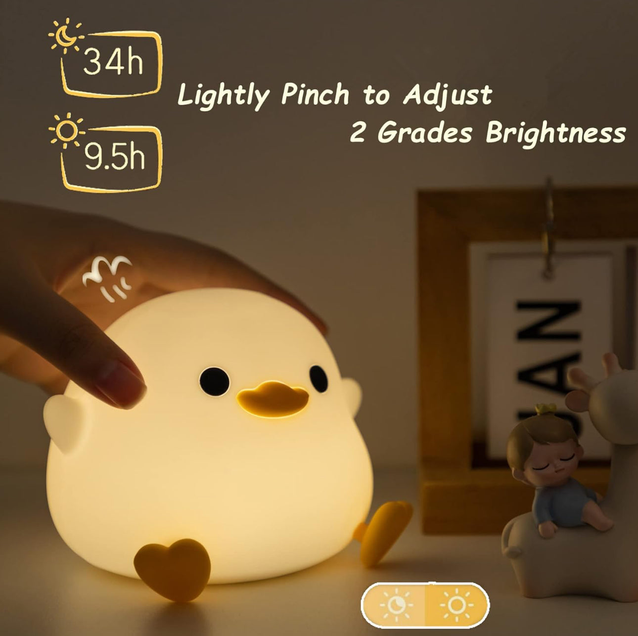 DuckieDream LED Night Light - Silicone Duck