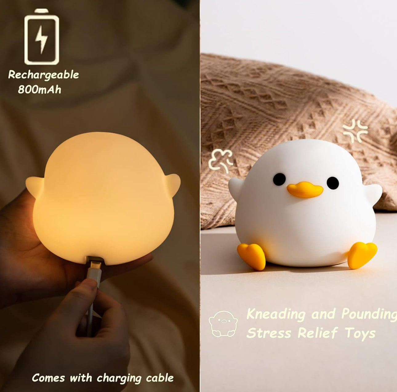 DuckieDream LED Night Light - Silicone Duck