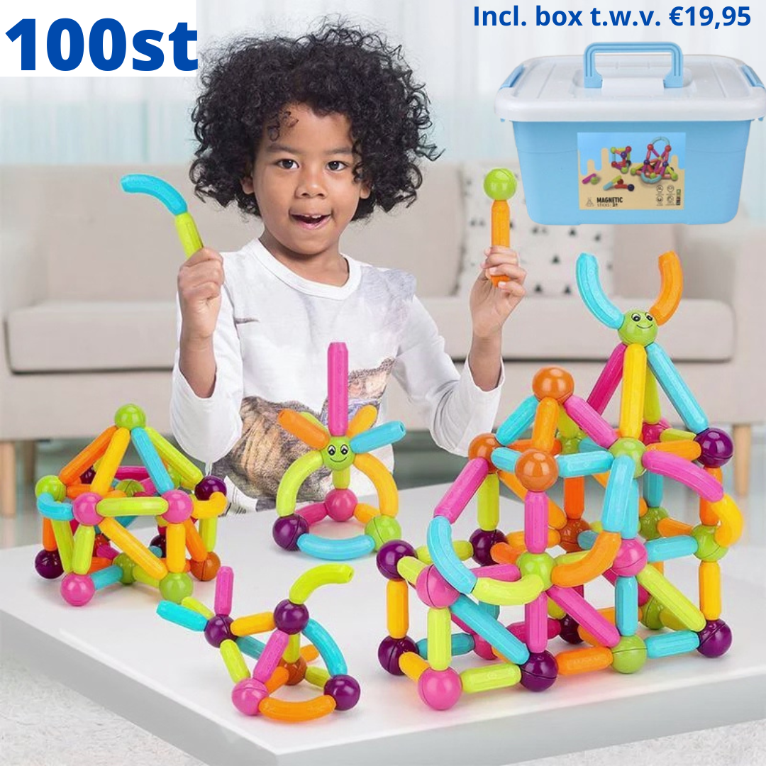 MagicBlocks - Magnetic Building Set with Storage Box