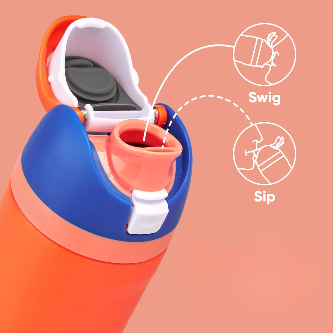 Insulated Stainless Steel Bottle | Double Wall Design with Integrated Straw | Ideal for Hot and Cold Beverages 2