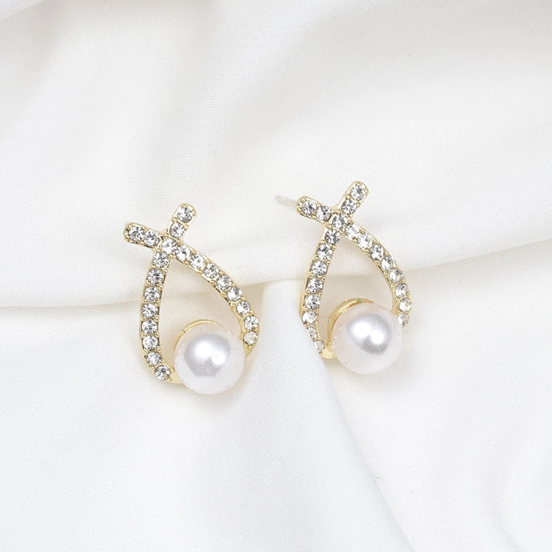 Marie - Glitter Pearl Earrings for Women