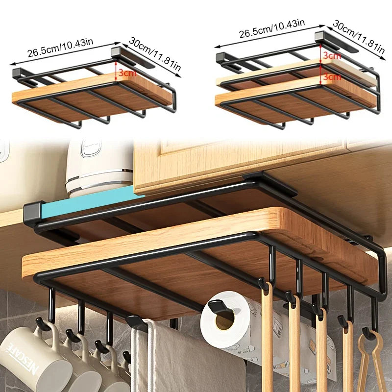Kitchen Hanging Organizer - No Drilling