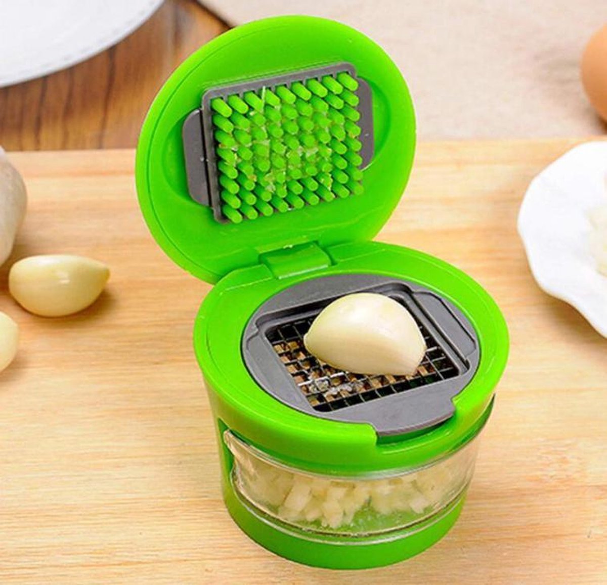 GarlicPress Pro - Stainless Steel Garlic Press with Reservoir